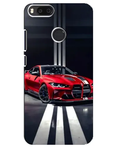 Чехол для Xiaomi Mi A1 / Mi 5X с картинкой «Красная BMW на дороге»
