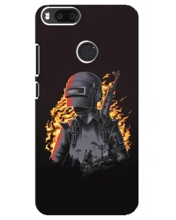 Чехол для Xiaomi Mi A1 / Mi 5X с картинкой «PUBG — огненный силуэт»