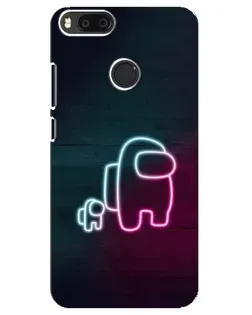 Чехол для Xiaomi Mi A1 / Mi 5X с картинкой «Among Us неон-арт»