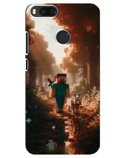Чехол для Xiaomi Mi A1 / Mi 5X с картинкой «Стив в лесу»