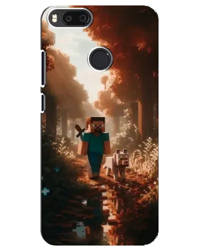 Чехол для Xiaomi Mi A1 / Mi 5X с картинкой «Стив в лесу»