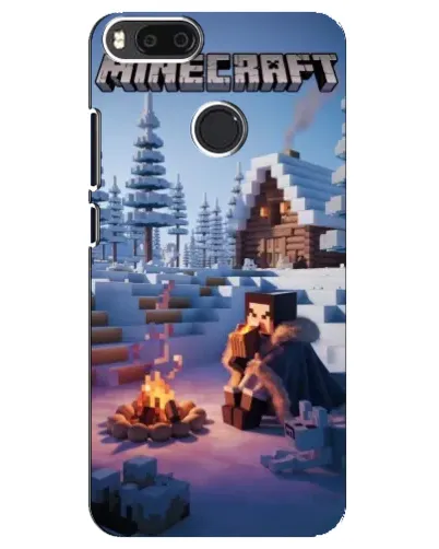 Чехол для Xiaomi Mi A1 / Mi 5X с картинкой «Зимний Minecraft»