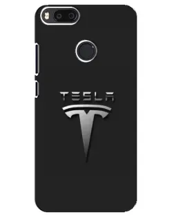 Чехол для Xiaomi Mi A1 / Mi 5X с картинкой «Стальной логотип Tesla»