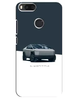 Чехол для Xiaomi Mi A1 / Mi 5X с картинкой «Серебристый Cybertruck Tesla»