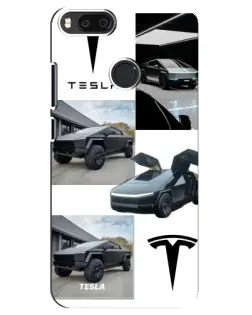 Чехол для Xiaomi Mi A1 / Mi 5X с картинкой «Коллаж Cybertruck Tesla»