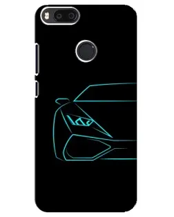 Чехол для Xiaomi Mi A1 / Mi 5X с картинкой «Голубой силуэт Lamborghini»