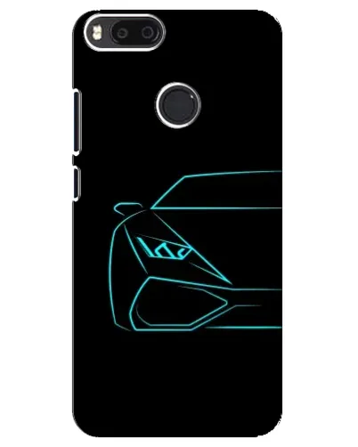Чехол для Xiaomi Mi A1 / Mi 5X с картинкой «Голубой силуэт Lamborghini»