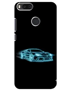 Чехол для Xiaomi Mi A1 / Mi 5X с картинкой «Неоновый контур Lamborghini»