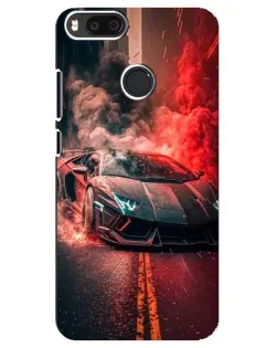 Чехол для Xiaomi Mi A1 / Mi 5X с картинкой «Lamborghini красный дым»