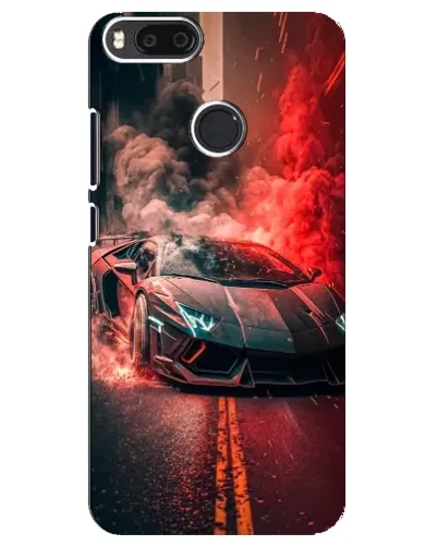 Чехол для Xiaomi Mi A1 / Mi 5X с картинкой «Lamborghini красный дым»