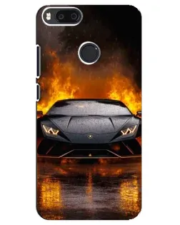 Чехол для Xiaomi Mi A1 / Mi 5X с картинкой «Lamborghini в огне»