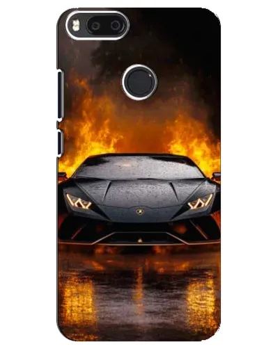 Чехол для Xiaomi Mi A1 / Mi 5X с картинкой «Lamborghini в огне»