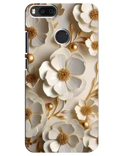 Чехол для Xiaomi Mi A1 / Mi 5X с картинкой «Белие бумажние  цвети»