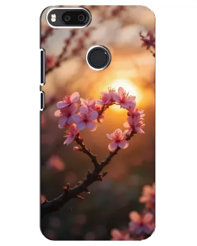 Чехол для Xiaomi Mi A1 / Mi 5X с картинкой «Розовый цвет сердце на фоне заката» Чехол для Xiaomi Mi A1 / Mi 5X с картинкой «Розовый цвет сердце на фоне заката»