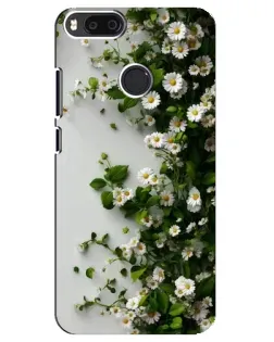 Чехол для Xiaomi Mi A1 / Mi 5X с картинкой «Ветка мелких белых цветов»