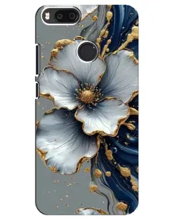 Чехол для Xiaomi Mi A1 / Mi 5X с картинкой «Белый цветок и золотой флюид»