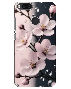 Чехол для Xiaomi Mi A1 / Mi 5X с картинкой «Нежная сакура и капли»
