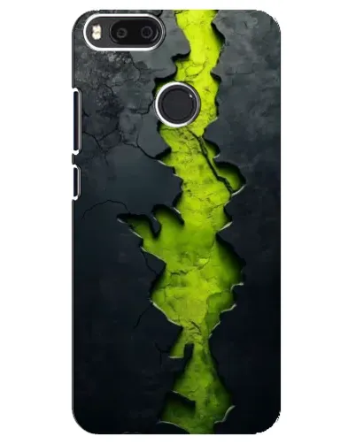 Чехол для Xiaomi Mi A1 / Mi 5X с картинкой «Салатовый разлом скалы»
