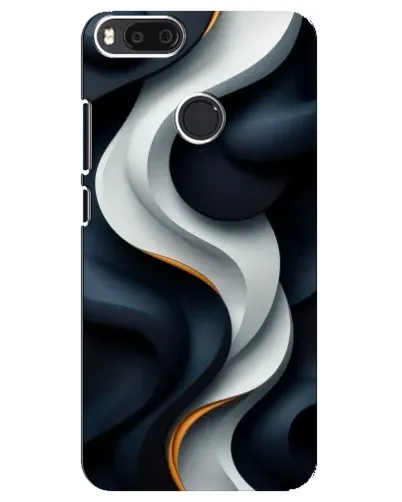 Чехол для Xiaomi Mi A1 / Mi 5X с картинкой «Объемные черно-белые ленты»
