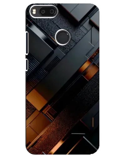 Чехол для Xiaomi Mi A1 / Mi 5X с картинкой «Черные геометрические блоки»