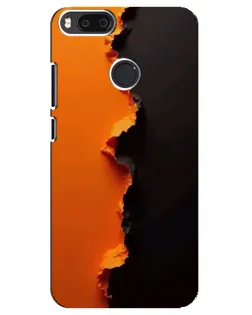 Чехол для Xiaomi Mi A1 / Mi 5X с картинкой «Оранжевый разлом»