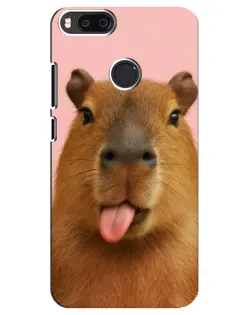 Чехол для Xiaomi Mi A1 / Mi 5X с картинкой «Капибара с языком»