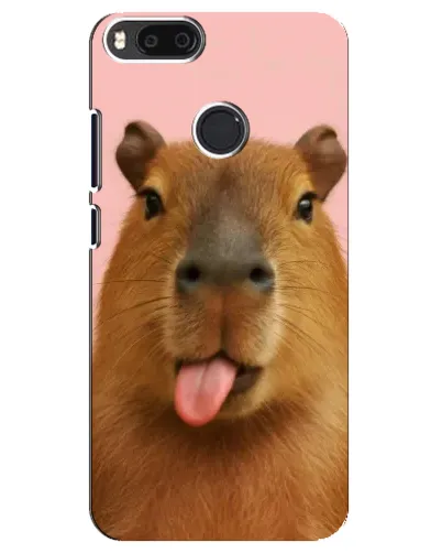 Чехол для Xiaomi Mi A1 / Mi 5X с картинкой «Капибара с языком»
