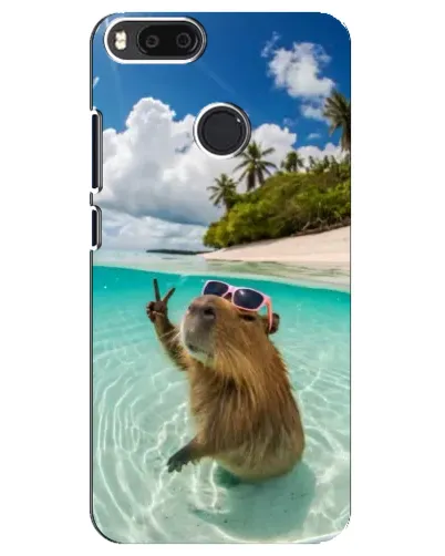 Чехол для Xiaomi Mi A1 / Mi 5X с картинкой «Капибара на море»