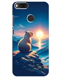 Чехол для Xiaomi Mi A1 / Mi 5X с картинкой «Закат солнца с капибарой»