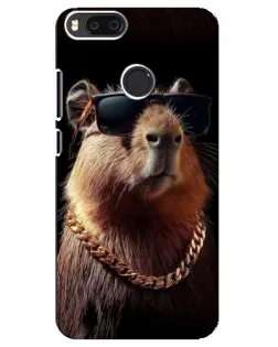 Чехол для Xiaomi Mi A1 / Mi 5X с картинкой «Капибара золотая цепь»