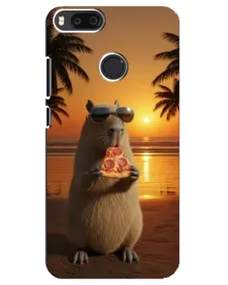 Чехол для Xiaomi Mi A1 / Mi 5X с картинкой «Капибара с пиццей»