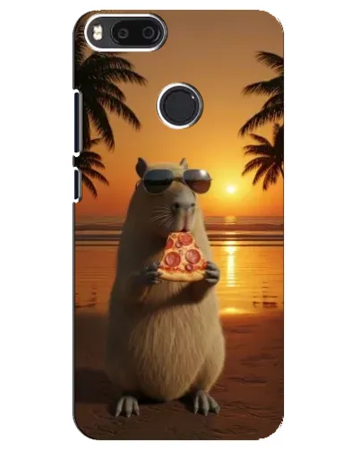 Чехол для Xiaomi Mi A1 / Mi 5X с картинкой «Капибара с пиццей»