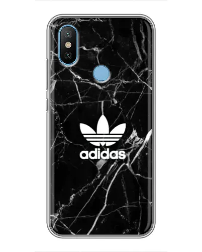 Чехол для Xiaomi Mi6X с картинкой «Белый мрамор Adidas»