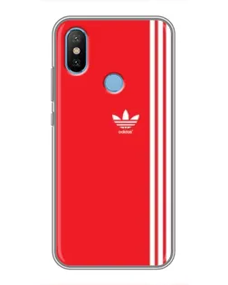 Чехол для Xiaomi Mi6X с картинкой «Красный минимализм Adidas»
