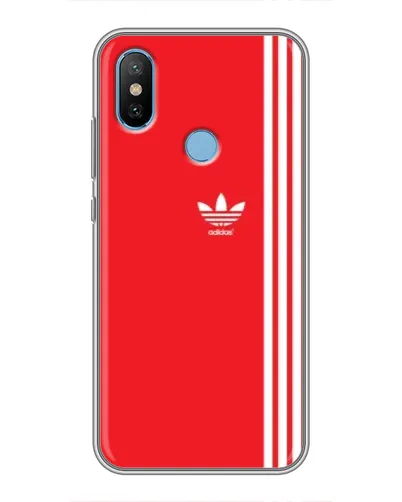 Чехол для Xiaomi Mi6X с картинкой «Красный минимализм Adidas»