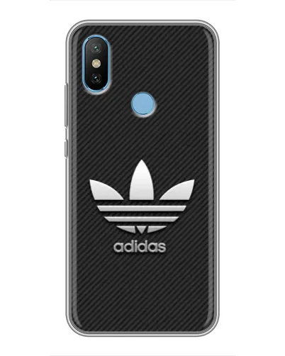 Чехол для Xiaomi Mi6X с картинкой «Adidas Карбоновая текстура»