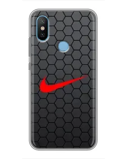 Чехол для Xiaomi Mi6X с картинкой «Nike — карбоновая сетка»