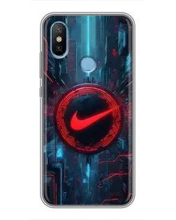 Чехол для Xiaomi Mi6X с картинкой «Техногенный стиль Nike»
