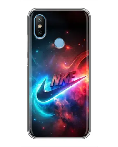 Чехол для Xiaomi Mi6X с картинкой «Огненный логотип Nike»