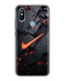 Чехол для Xiaomi Mi6X с картинкой «Nike — эффект разломов»