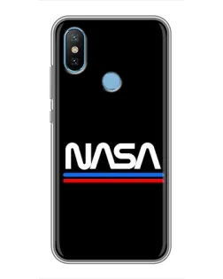 Чехол для Xiaomi Mi6X с картинкой «NASA — классика Red Blue»