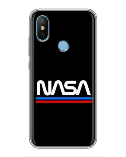 Чехол для Xiaomi Mi6X с картинкой «NASA — классика Red Blue»
