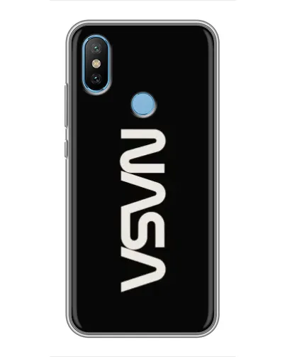 Чехол для Xiaomi Mi6X с картинкой «NASA — вертикальный логотип»