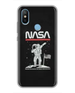 Чехол для Xiaomi Mi6X с картинкой «NASA — шагаем по Луне»