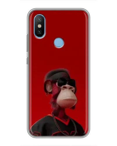 Чехол для Xiaomi Mi6X с картинкой «Bored Ape в красном»
