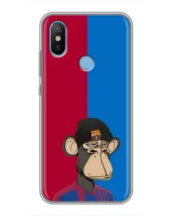 Чехол для Xiaomi Mi6X с картинкой «Bored Ape — фанат Барсы»