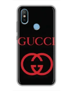 Чехол для Xiaomi Mi6X с картинкой «Gucci — красный логотип»