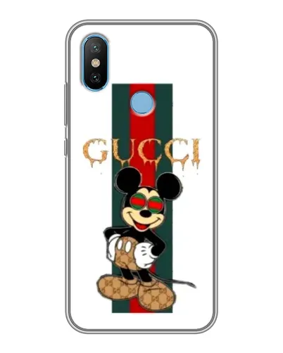 Чехол для Xiaomi Mi6X с картинкой «Микки Маус Gucci — полосы»