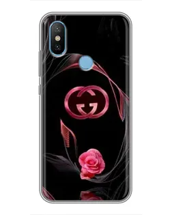 Чехол для Xiaomi Mi6X с картинкой «Gucci — неоновая роза»