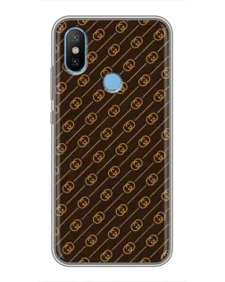 Чехол для Xiaomi Mi6X с картинкой «Gucci — золотые диагонали»